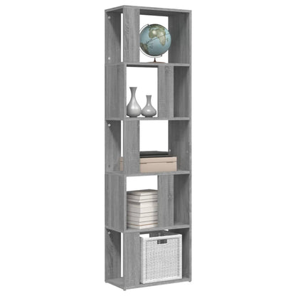 Boekenkast 45X24X60 Cm Bewerkt Hout Eikenkleurig Grijs sonoma
