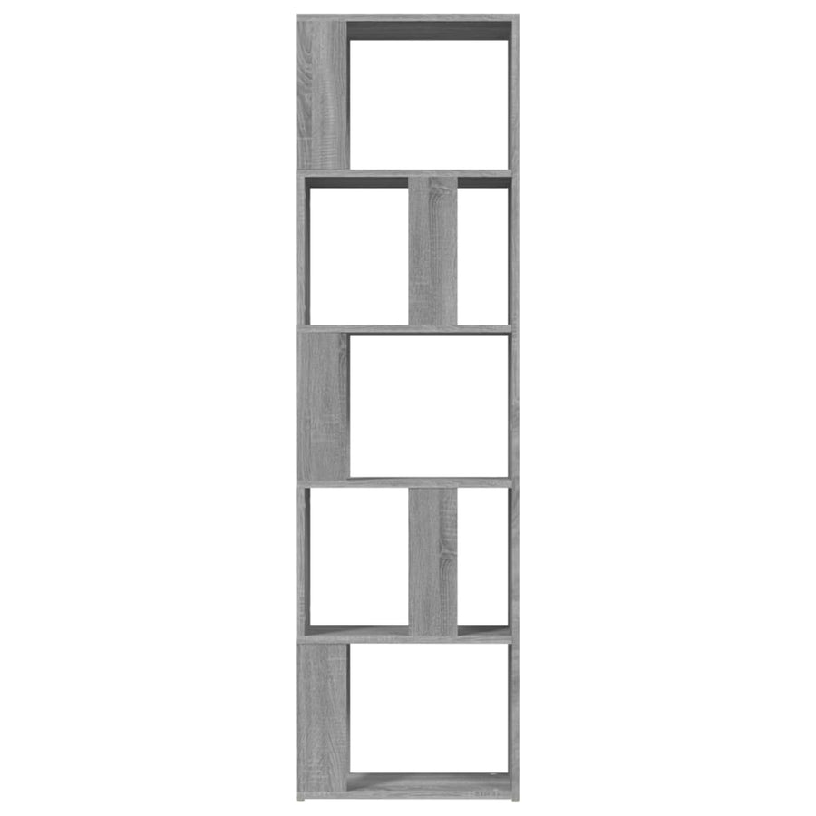 Boekenkast 45X24X60 Cm Bewerkt Hout Eikenkleurig Grijs sonoma