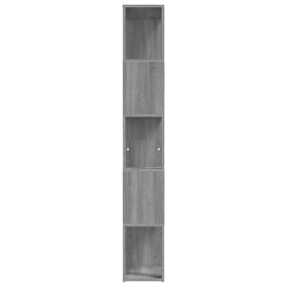 Boekenkast 45X24X60 Cm Bewerkt Hout Eikenkleurig Grijs sonoma