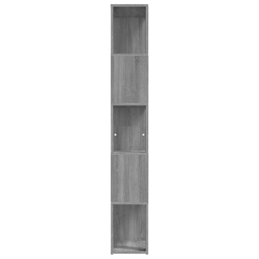Boekenkast 45X24X60 Cm Bewerkt Hout Eikenkleurig Grijs sonoma