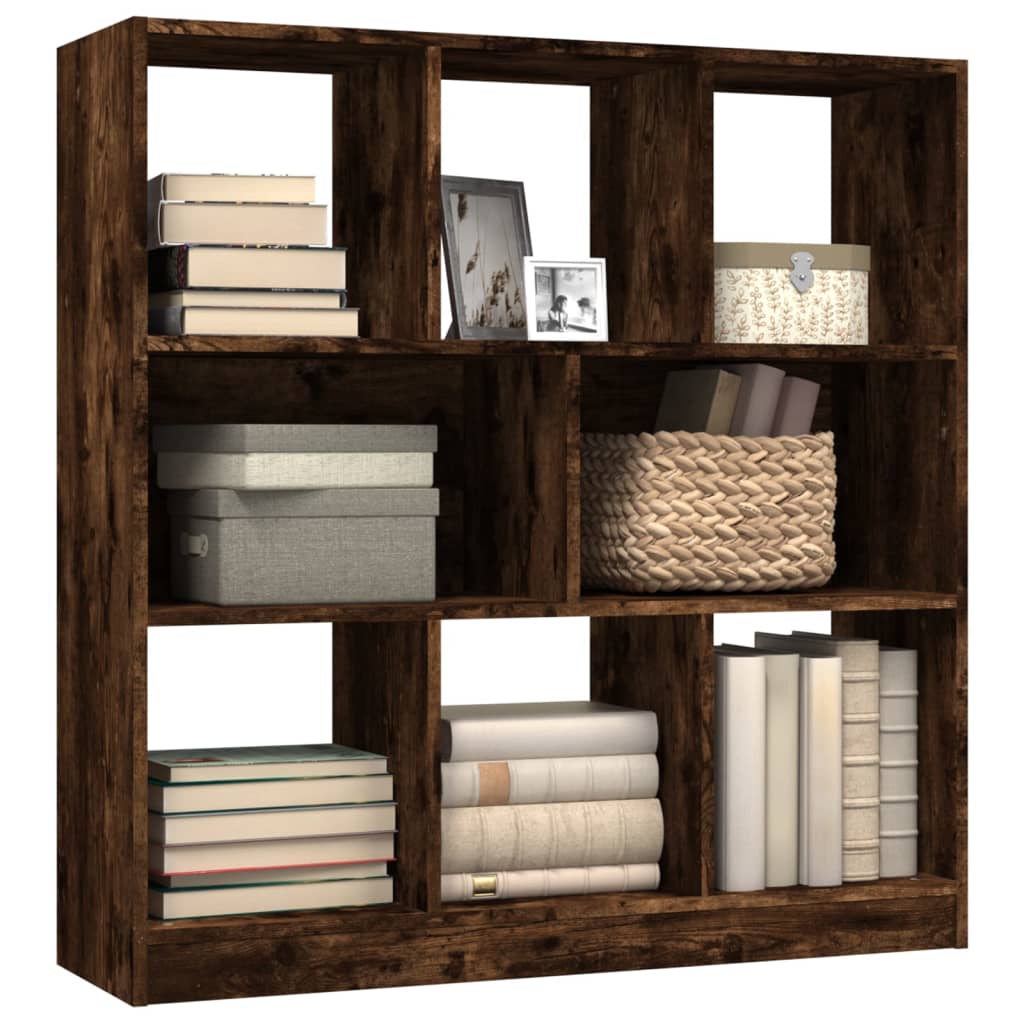 Boekenkast 97,5X29,5X00 Cm Bewerkt Hout Kleurig Gerookt eiken
