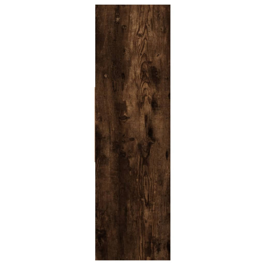 Boekenkast 97,5X29,5X00 Cm Bewerkt Hout Kleurig Gerookt eiken