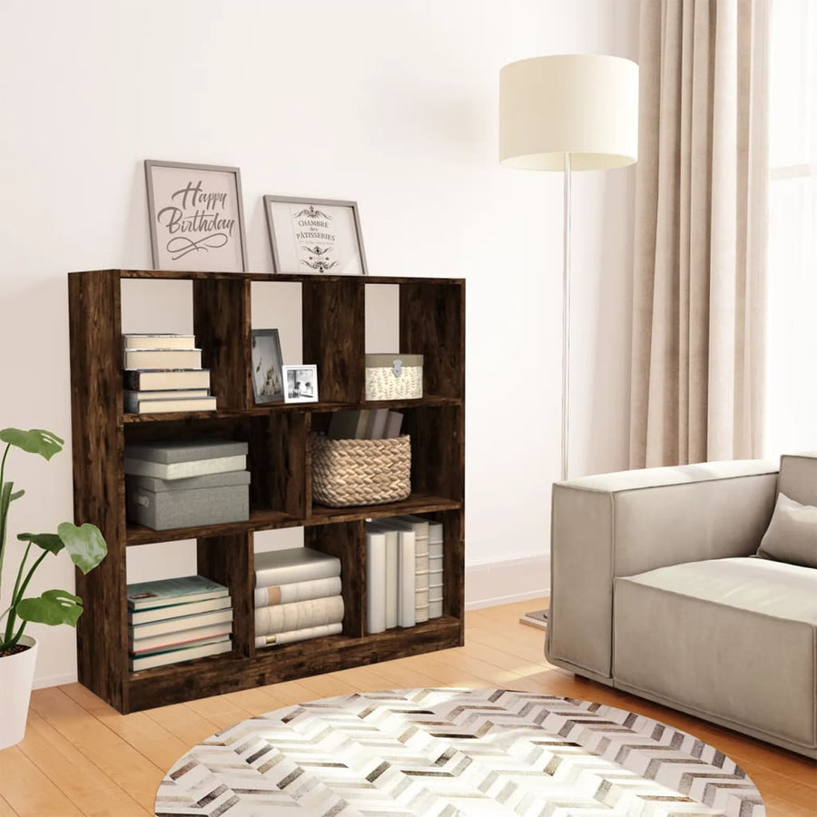 Boekenkast 97,5X29,5X00 Cm Bewerkt Hout Kleurig Gerookt eiken