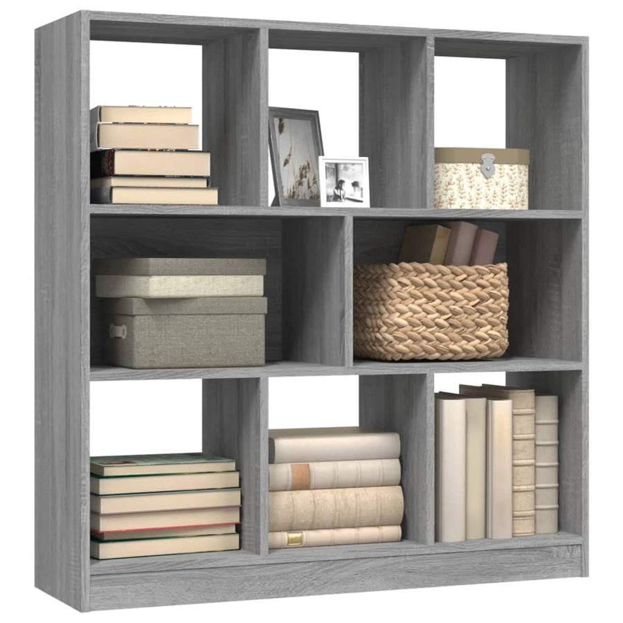 Boekenkast 97,5X29,5X00 Cm Bewerkt Hout Eiken Grijs sonoma