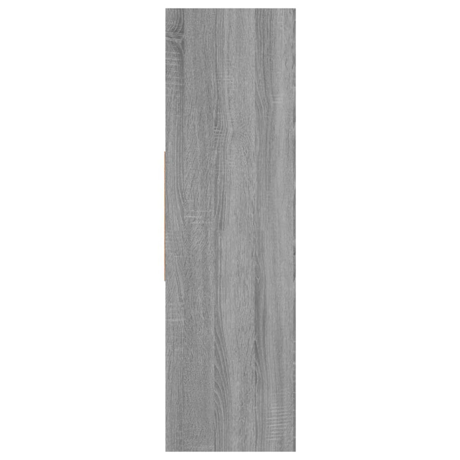 Boekenkast 97,5X29,5X00 Cm Bewerkt Hout Eiken Grijs sonoma