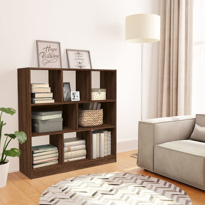 Boekenkast 97,5X29,5X00 Cm Bewerkt Hout bruin eikenkleur