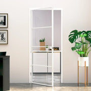 Binnendeur 83x201,5 cm glas aluminium smal wit