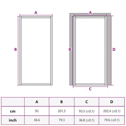 Binnendeur 93X201,5 Cm Gehard Glas En Aluminium Smal Wit En Transparant 93 x 201.5 cm