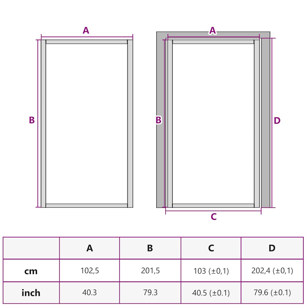Binnendeur 102X201,5 Cm Gehard Glas En Aluminium Smal Wit En Transparant 102 x 201.5 cm