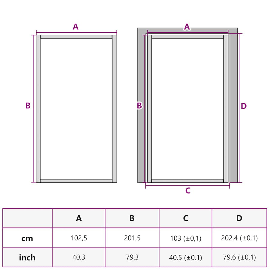 Binnendeur 102X201,5 Cm Gehard Glas En Aluminium Smal Wit En Transparant 102 x 201.5 cm