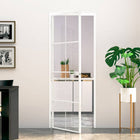 Binnendeur 76x201,5 cm aluminium glas wit