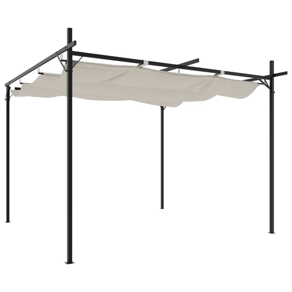 Pergola Met Uitschuifbaar Dak 295X292X230 Kleurig 295 x 292 x 230 cm
