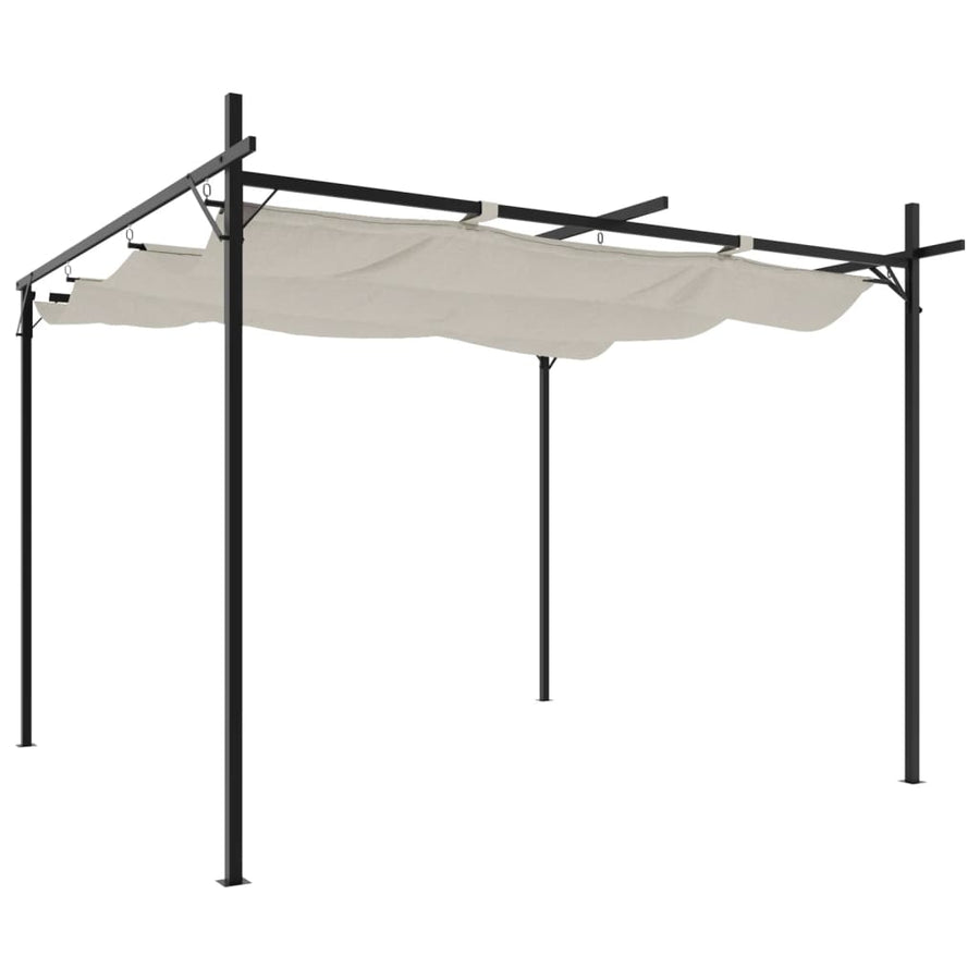 Pergola Met Uitschuifbaar Dak 295X292X230 Kleurig 295 x 292 x 230 cm