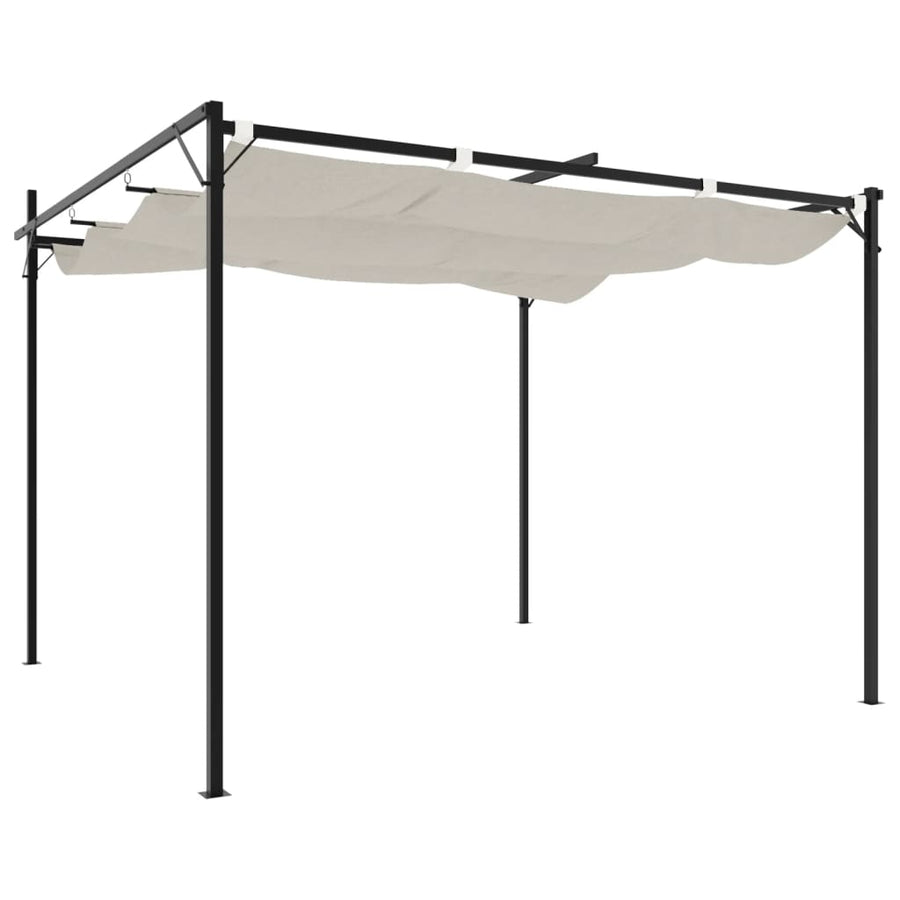 Pergola Met Uitschuifbaar Dak 295X292X230 Kleurig 295 x 292 x 230 cm
