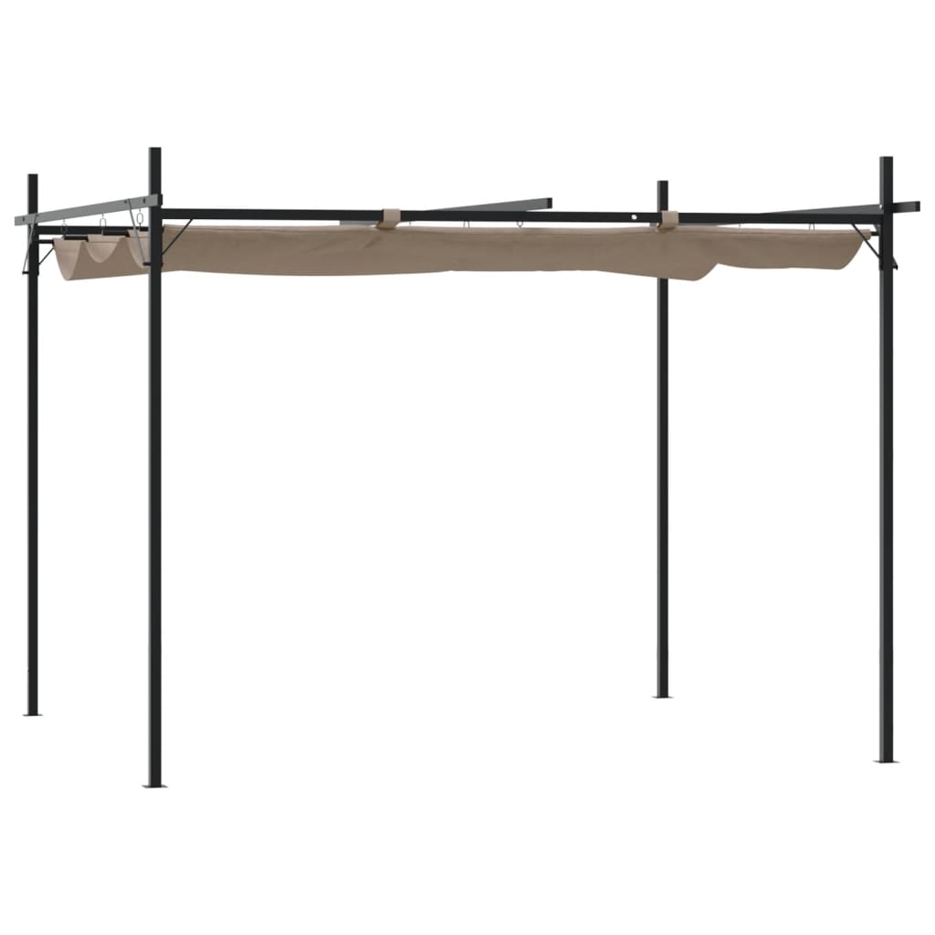 Pergola Met Uitschuifbaar Dak 295X292X230 Taupe