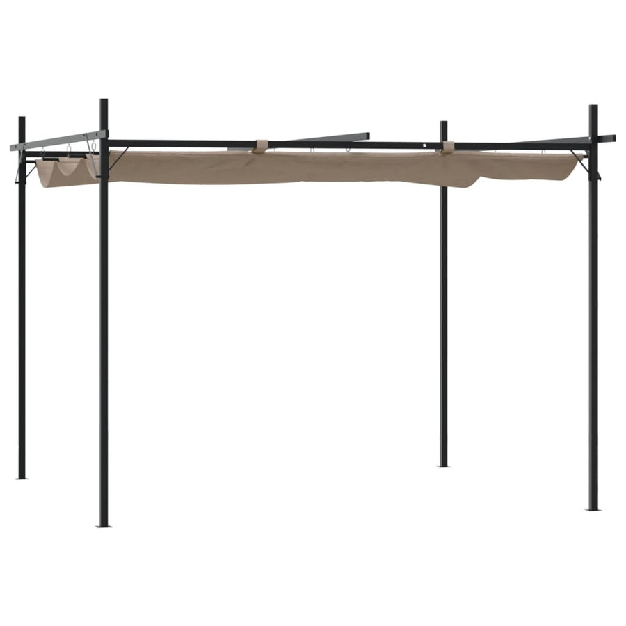 Pergola Met Uitschuifbaar Dak 295X292X230 Taupe