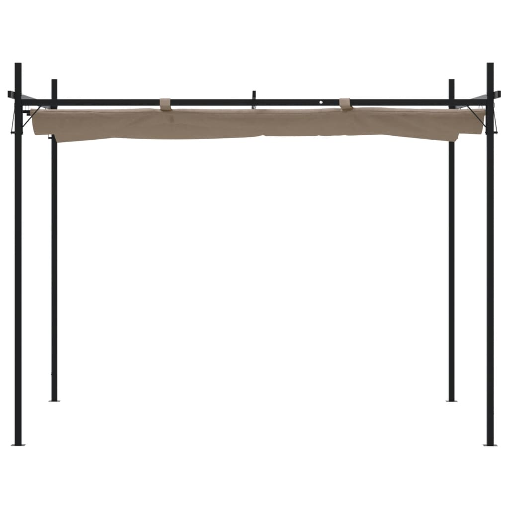Pergola Met Uitschuifbaar Dak 295X292X230 Taupe