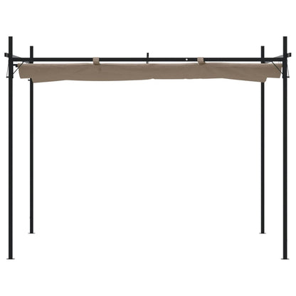 Pergola Met Uitschuifbaar Dak 295X292X230 Taupe