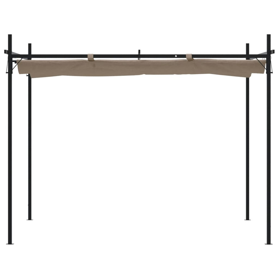 Pergola Met Uitschuifbaar Dak 295X292X230 Taupe