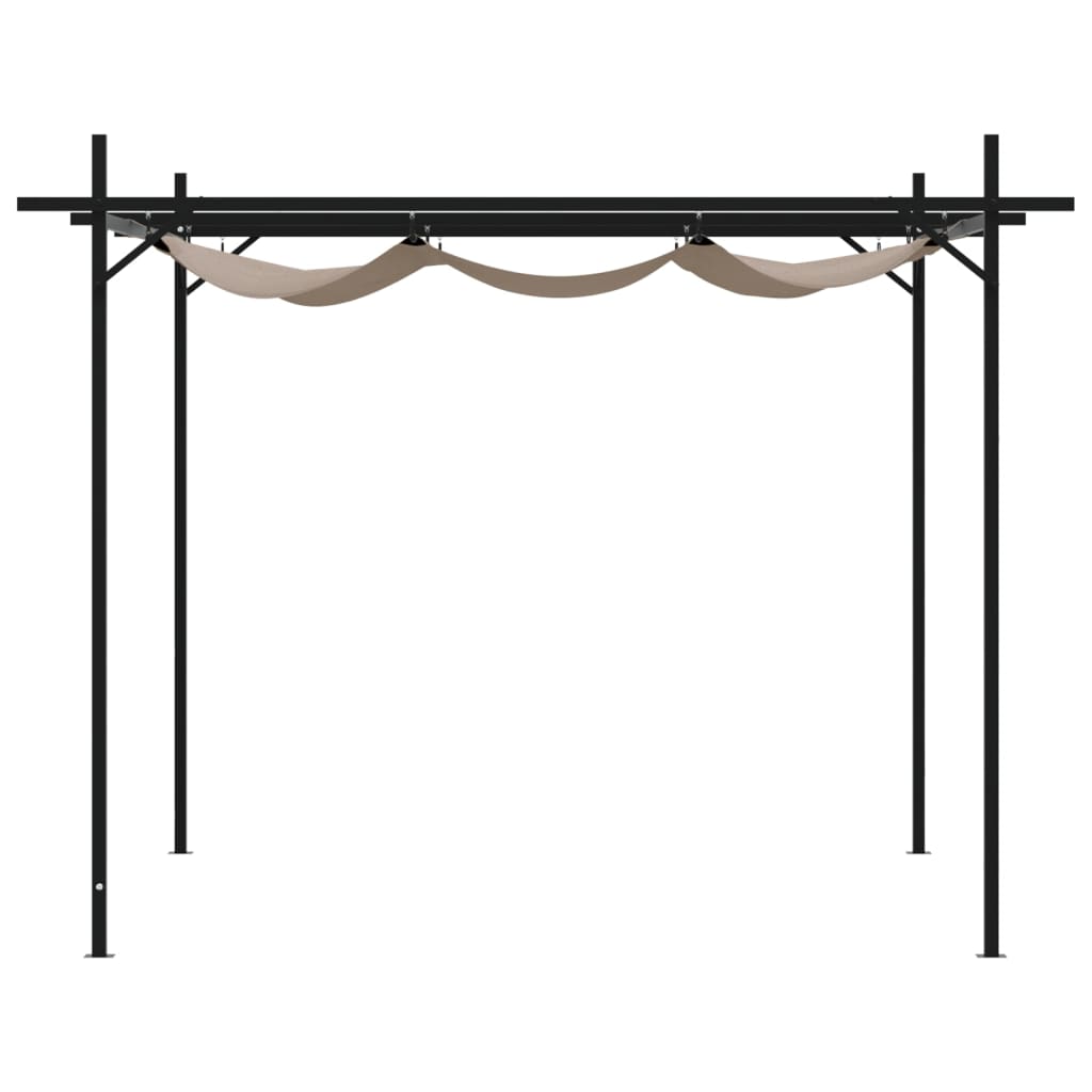 Pergola Met Uitschuifbaar Dak 295X292X230 Taupe