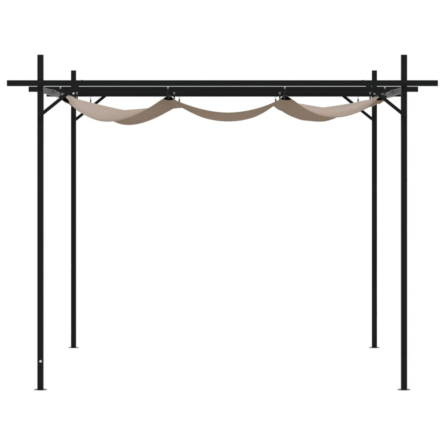 Pergola Met Uitschuifbaar Dak 295X292X230 Taupe