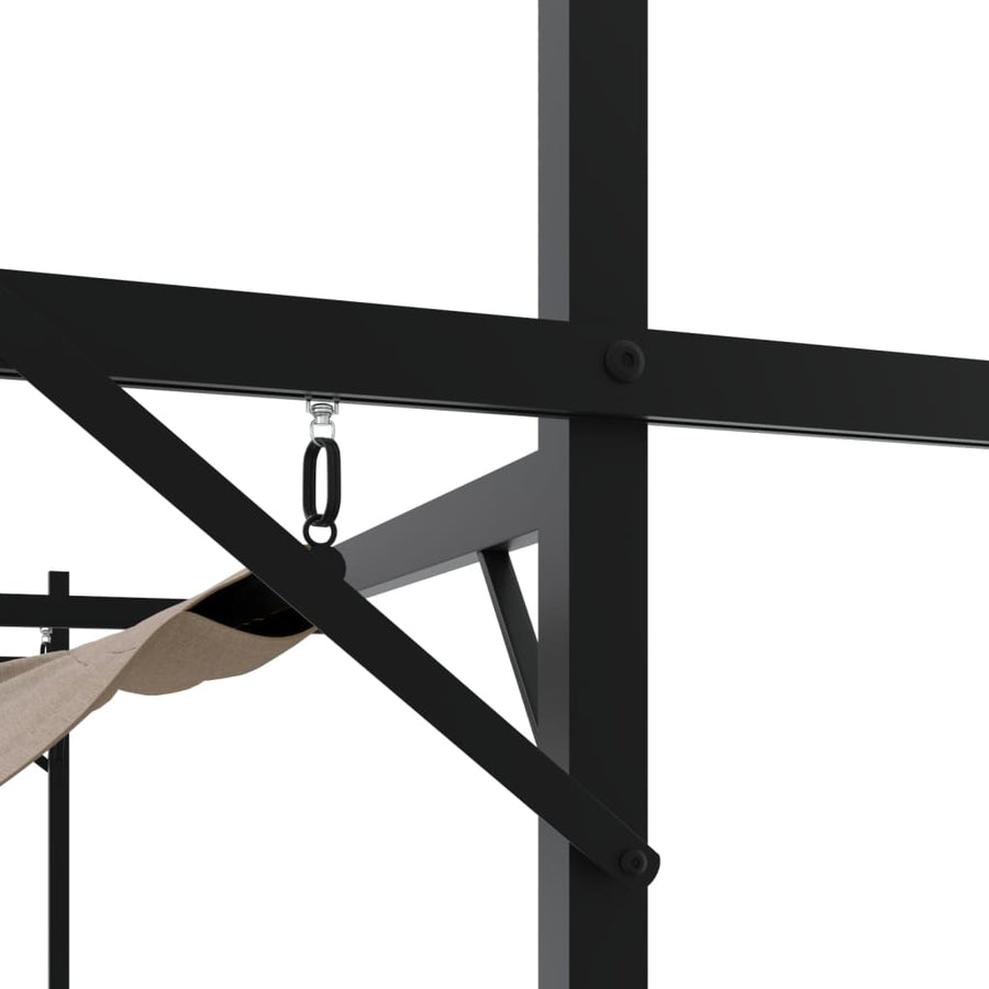 Pergola Met Uitschuifbaar Dak 295X292X230 Taupe