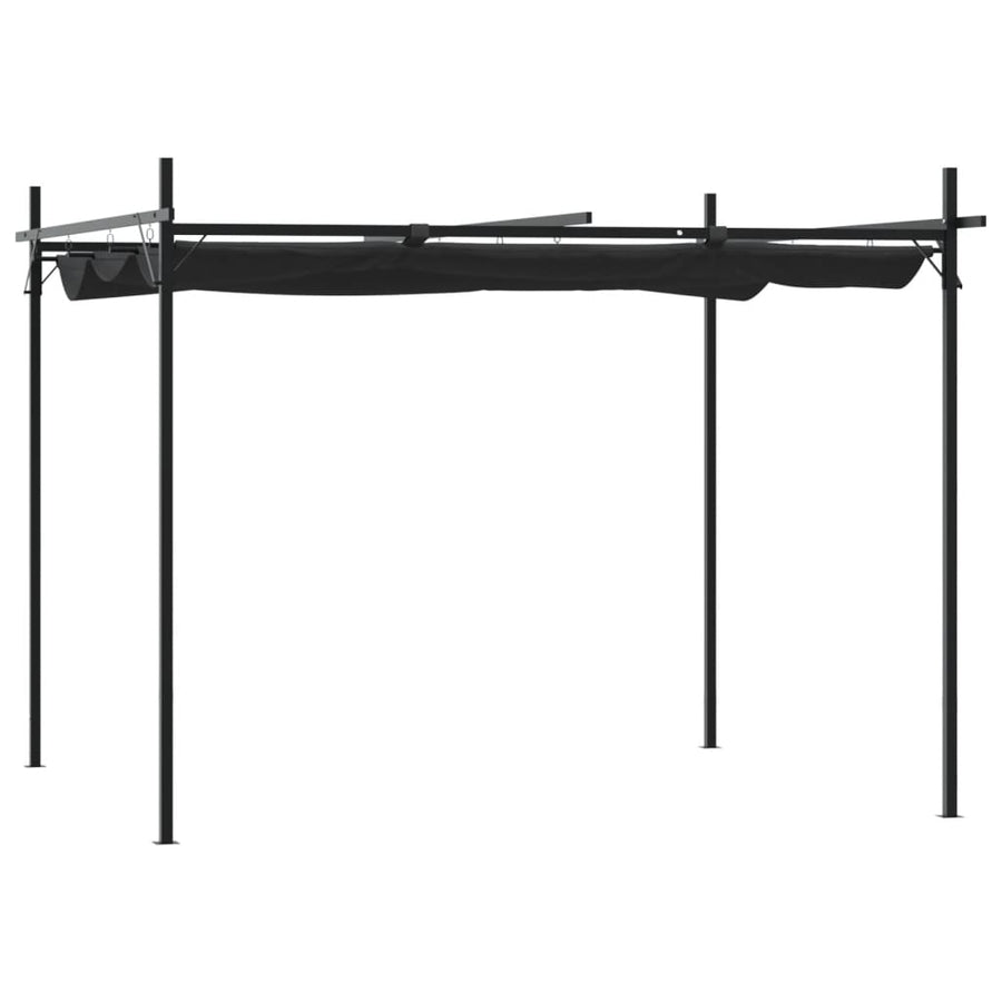 Pergola Met Uitschuifbaar Dak 295X292X230 Antracietkleurig