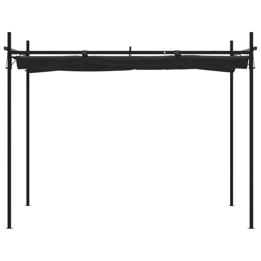 Pergola Met Uitschuifbaar Dak 295X292X230 Antracietkleurig