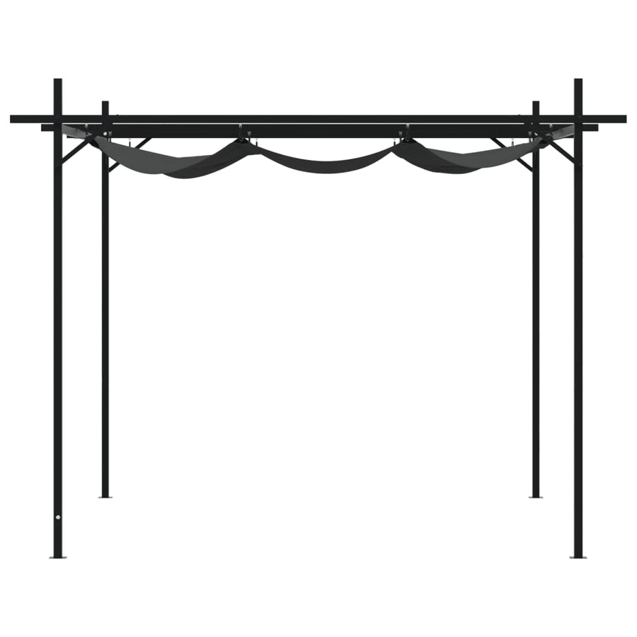 Pergola Met Uitschuifbaar Dak 295X292X230 Antracietkleurig