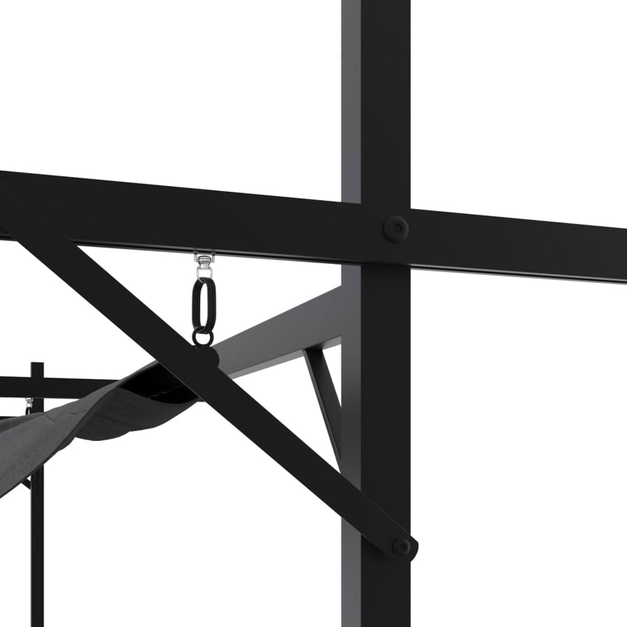 Pergola Met Uitschuifbaar Dak 295X292X230 Antracietkleurig
