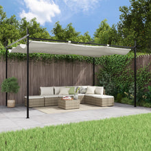 Pergola Met Uitschuifbaar Dak 395X292X230 Crèmekleurig