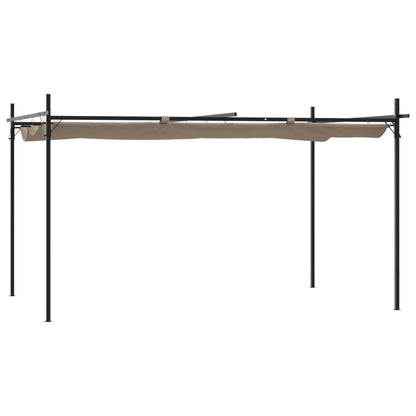 Pergola Met Uitschuifbaar Dak 395X292X230 395 x 292 x 230 cm Taupe