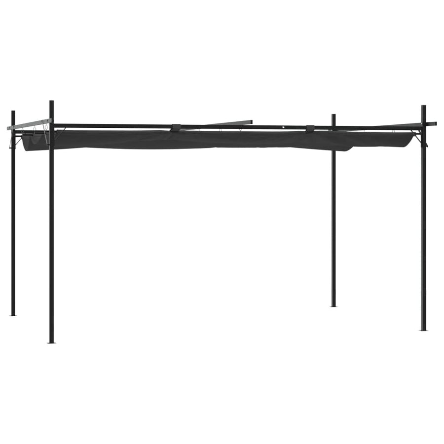 Pergola Met Uitschuifbaar Dak 395X292X230 Antracietkleurig