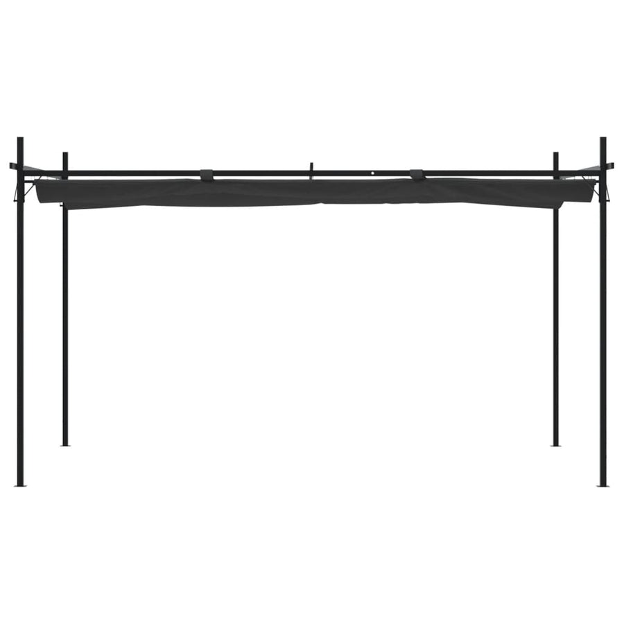 Pergola Met Uitschuifbaar Dak 395X292X230 Antracietkleurig