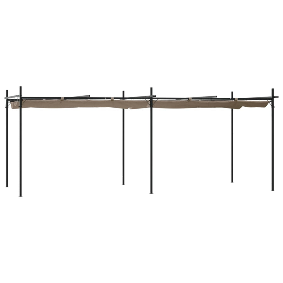 Pergola Met Uitschuifbaar Dak 589X292X230 Taupe