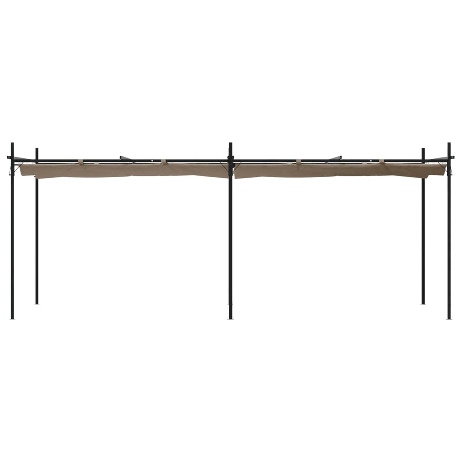 Pergola Met Uitschuifbaar Dak 589X292X230 Taupe