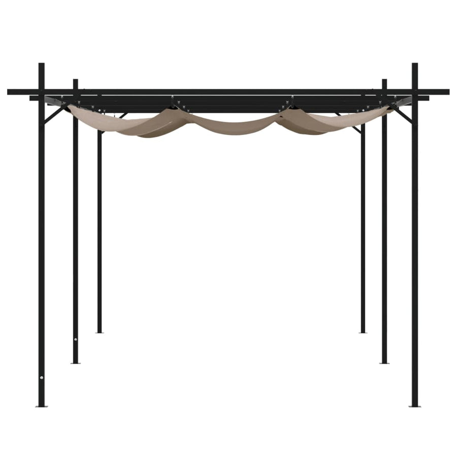 Pergola Met Uitschuifbaar Dak 589X292X230 Taupe