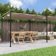 Pergola 589x292x230 cm taupe uitschuifbaar dak