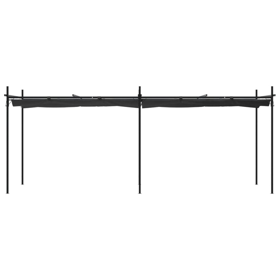 Pergola Met Uitschuifbaar Dak 589X292X230 Antracietkleurig