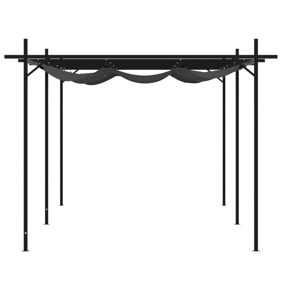 Pergola Met Uitschuifbaar Dak 589X292X230 Antracietkleurig
