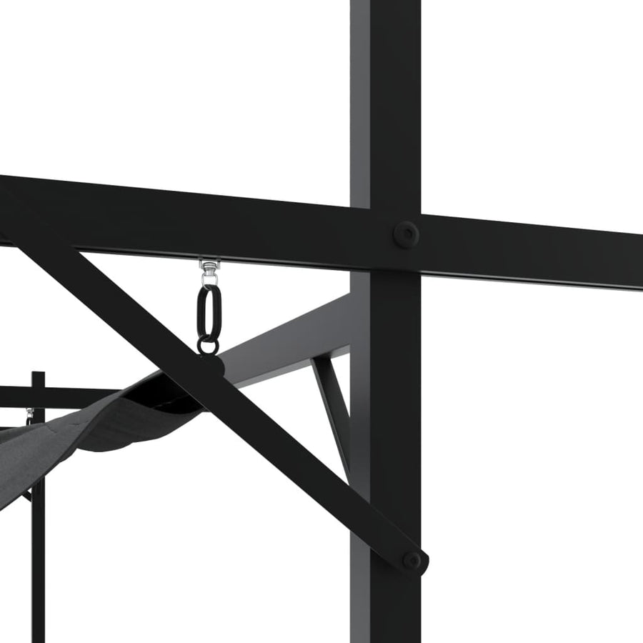 Pergola Met Uitschuifbaar Dak 589X292X230 Antracietkleurig