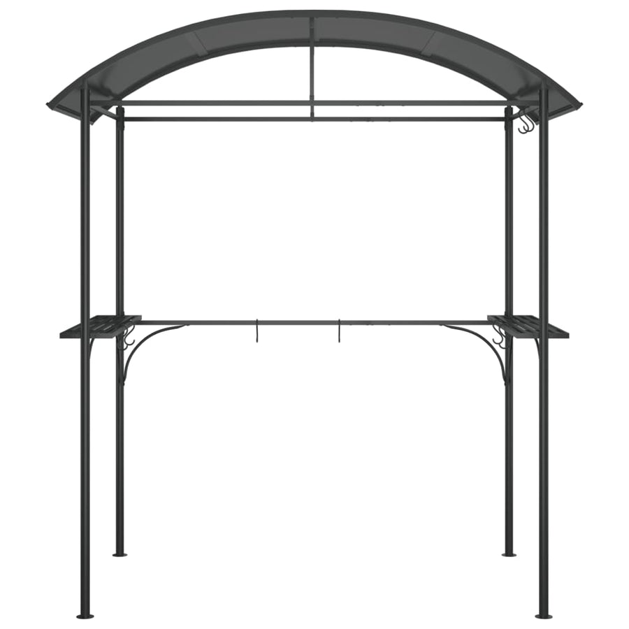 Barbecuepaviljoen Met Zijplanken 220X115X230 Cm Staal Antraciet
