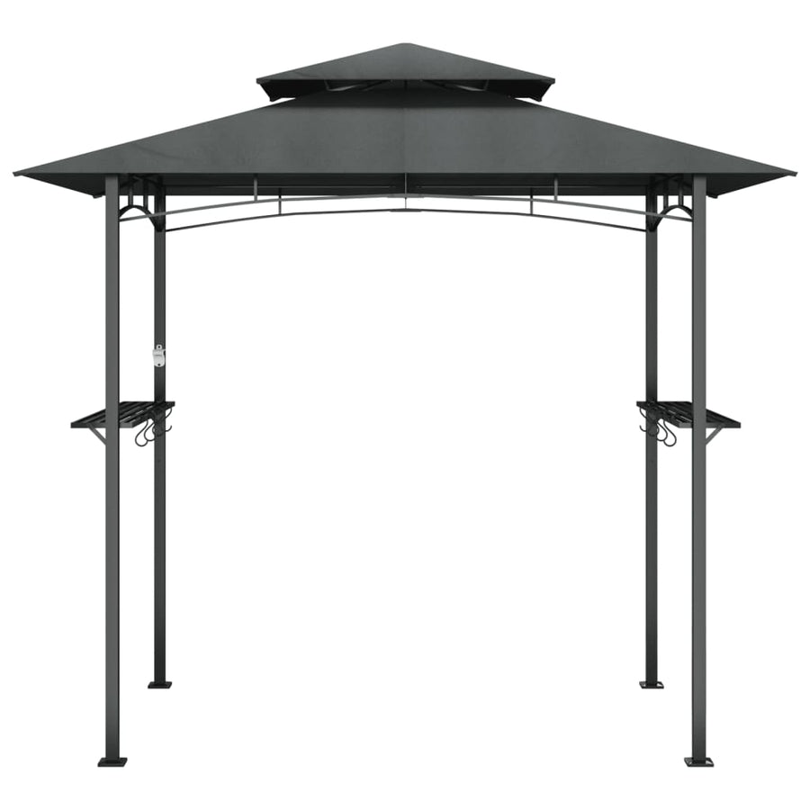 Barbecue-Overkapping 240X150X243 Cm Staal Antracietkleurig