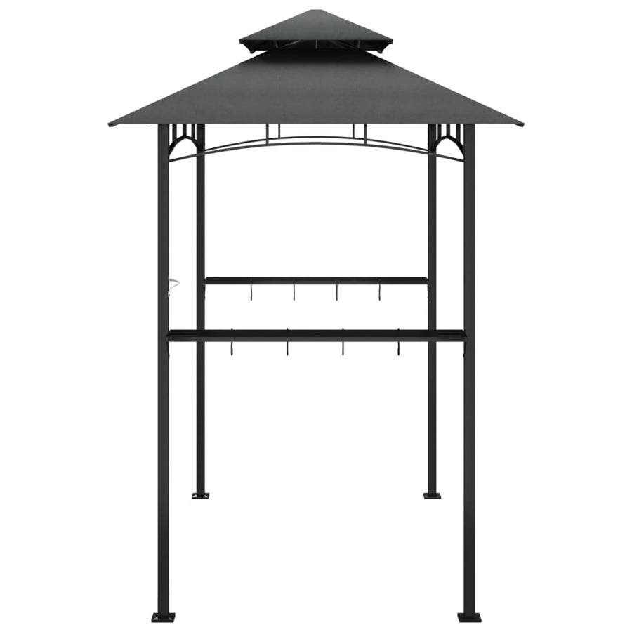 Barbecue-Overkapping 240X150X243 Cm Staal Antracietkleurig