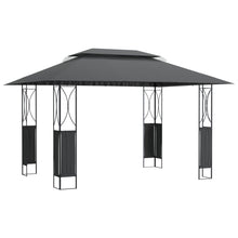 Prieel Met Dak 400X300X270 Cm Staal Antracietkleurig