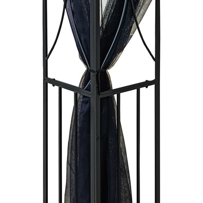 Prieel Met Zijwanden 300X300X270 Cm Staal Antracietkleurig 300 x 300 x 270 cm