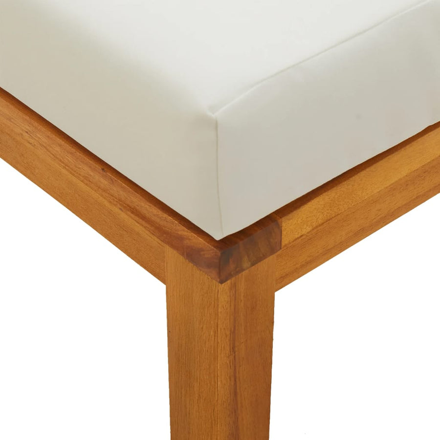 Tuinkrukjes Met Kussens 40X40X42 Cm Massief Acaciahout Crème