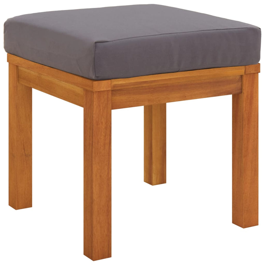 Tuinkrukjes Met Kussens 40X40X42 Cm Massief Acaciahout Grijs