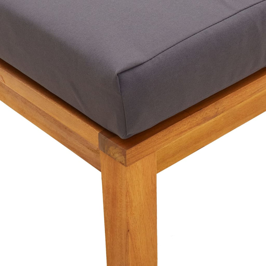 Tuinkrukjes Met Kussens 40X40X42 Cm Massief Acaciahout Grijs
