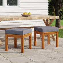 Tuinkrukjes Met Kussens 40X40X42 Cm Massief Acaciahout Grijs